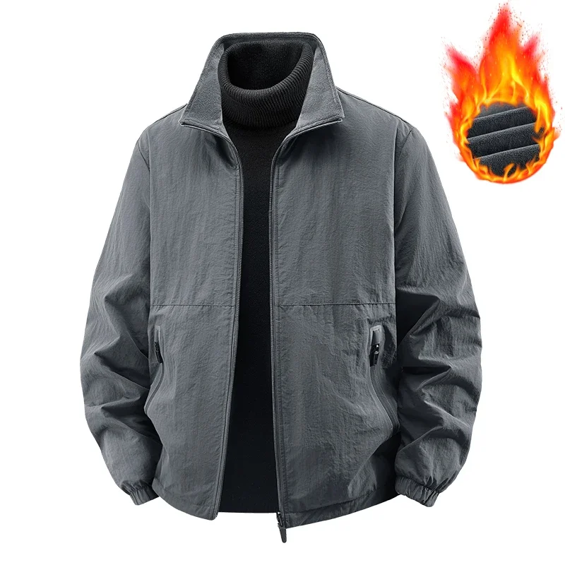 

High Quality Outdoor Sports Leisure Windproof Jacket for Autumn Winter Men's Fashion Trend Breathable and Warm Plush Jacket