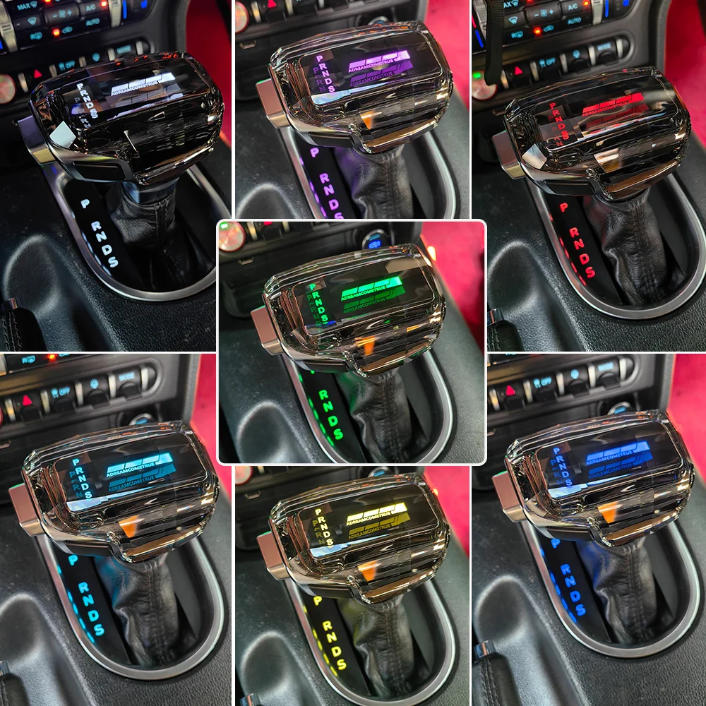 

For Ford Mustang 2015-2024 Crystal LED Automatic Gear Shift Knob Universal Car Auto Shifter Lever Head Modification Accessories