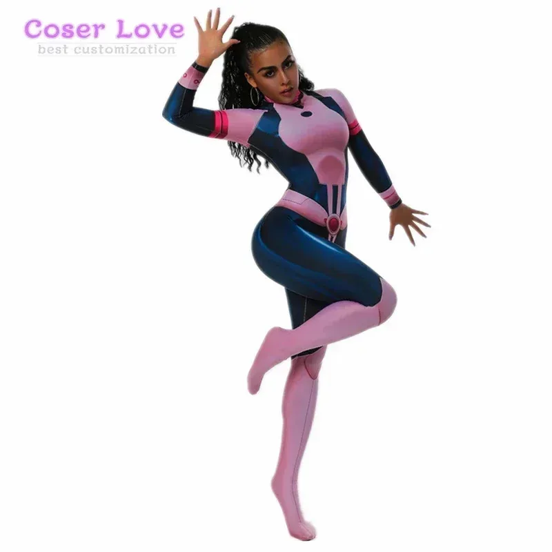 Costume de Cosplay d'académie Miruko Uraraka Ochako Asui Tsuyu Nejire Ashido, combinaison Zentai en Spandex pour Halloween, Coszei
