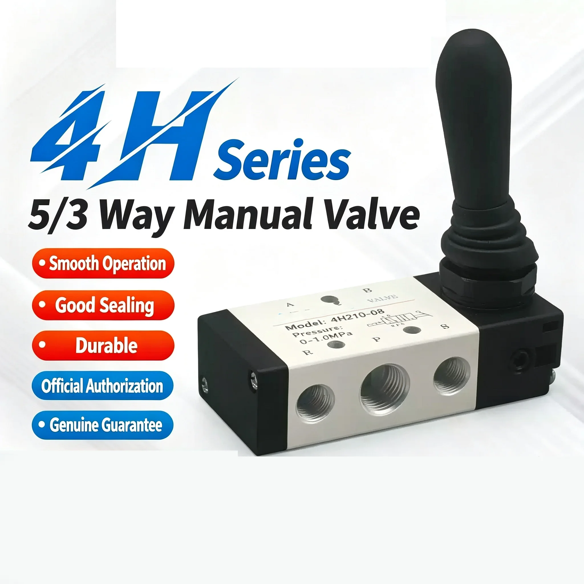 Pneumatic Control Valve 5/2 Way Hand Lever Operated Control Valve 4H210-08/4H310-10/4H410-15 2 Position 5 Port Air Manual Valve