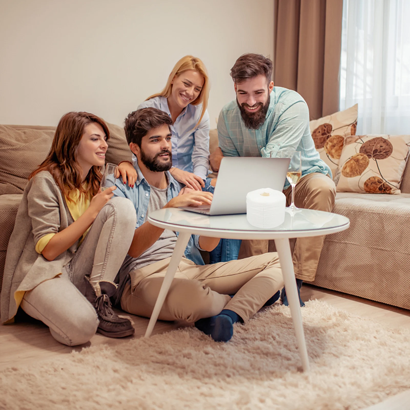 منشفة غسيل عملية للاستعمال مرة واحدة، تنظيف الوجه المحمول، 1 لفة بيضاء مرنة، صديقة للبشرة، امتصاص الماء، منشفة غسل الوجه #4