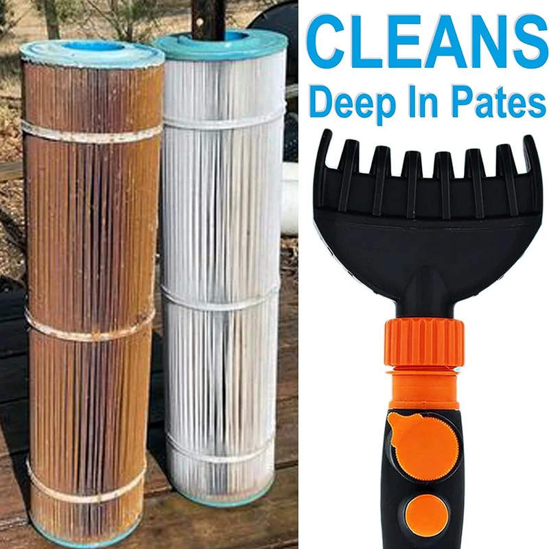 Nueva herramienta limpiadora de cartuchos de filtro de Spa para piscina, limpieza manual, elimina residuos y suciedad de herramientas de cepillo para bañera de hidromasaje
