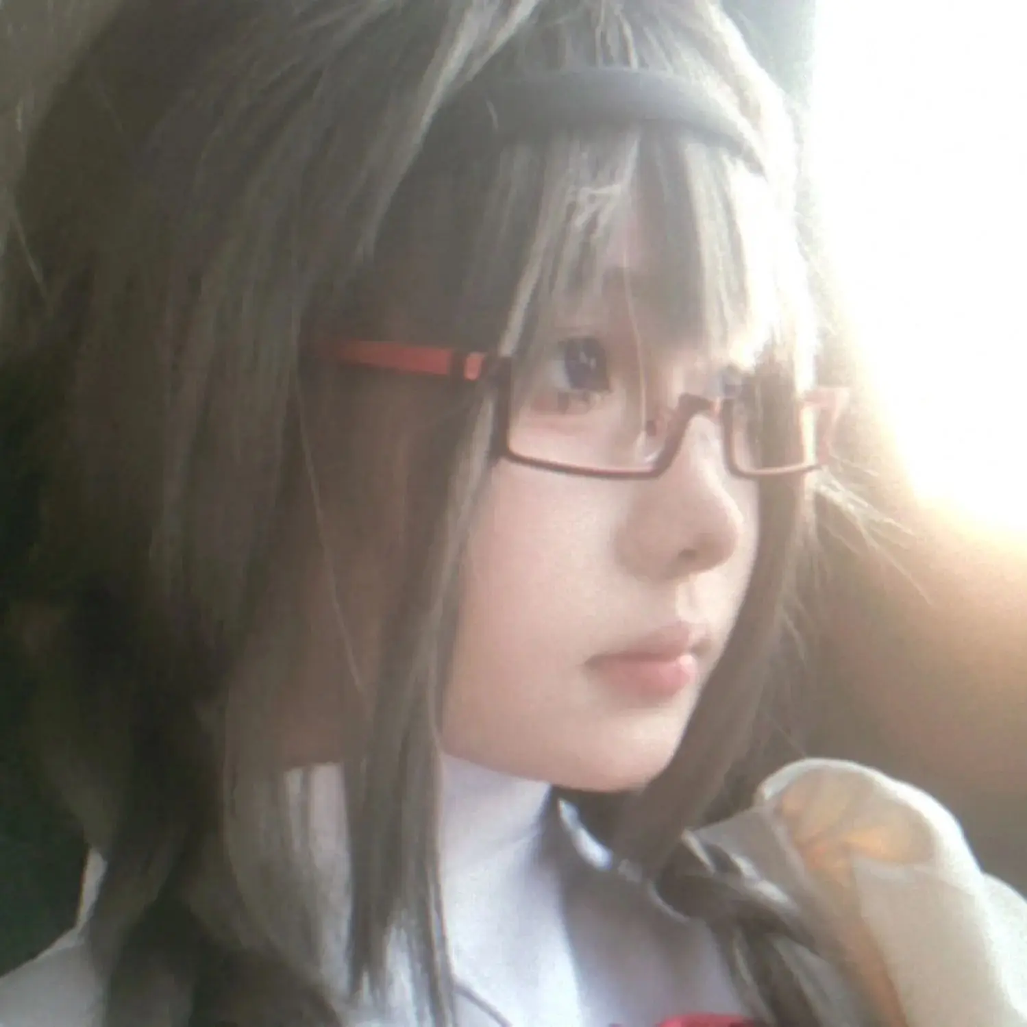 I Don't Want to Get Hurt, So I'll Max Out My Defense Mii Cosplay Red Frame Glasses Cosplay Accessories