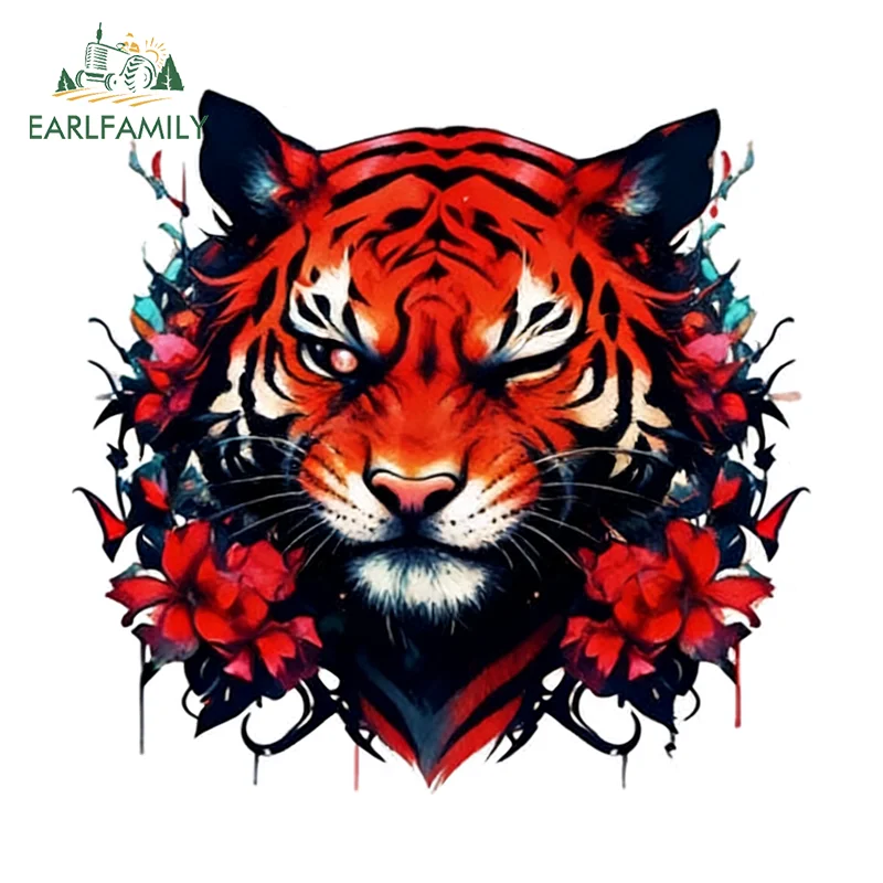 

EARLFAMILY Angry Tiger Car Truck Decal Attractive Decoration Occlusion Scratch Practical Scratch Proof All Types Of Vehicles