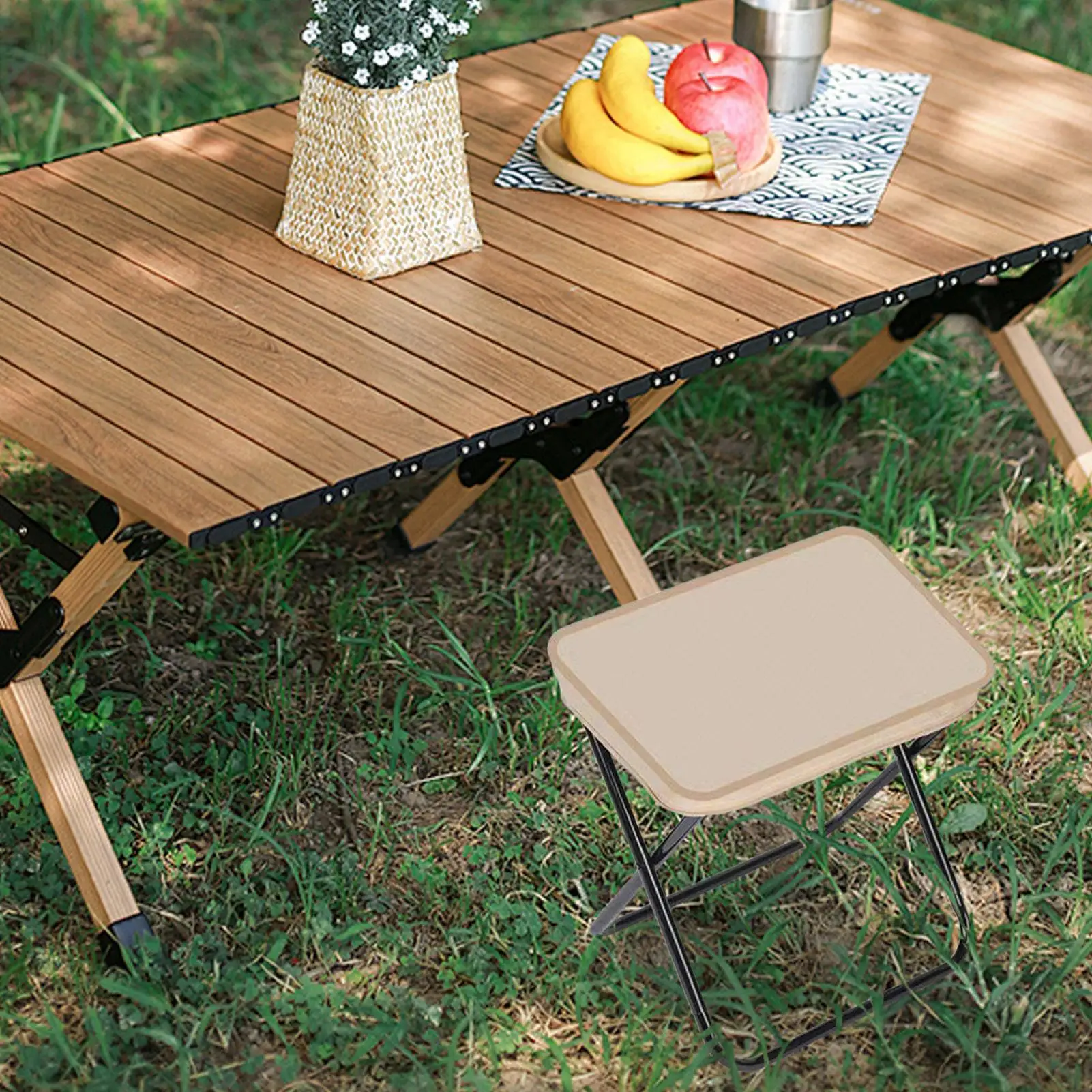 

Folding Chair For Outside Outdoor Portable Chair Seat Stool Wear-Resistant For Picnic Fishing Patio Sports BBQ Waiting Garden