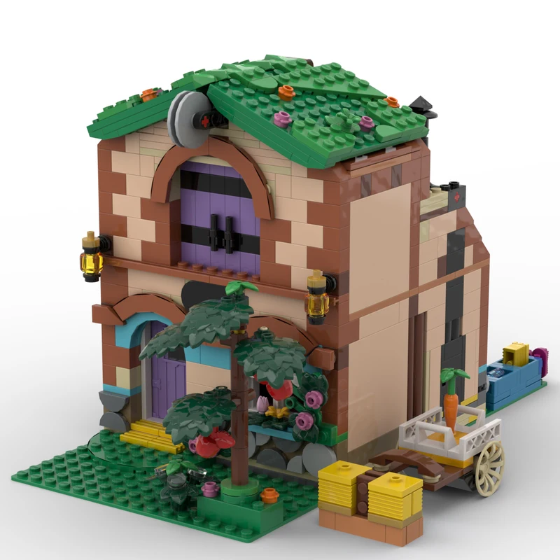 บ้านฟาร์มแบบประกอบเอง 831 ชิ้น - ชุดดัดแปลงจากชุด 42654 MOC ของเล่นตัวต่อแบบประกอบเอง DIY ของขวัญวันเกิด