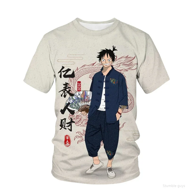 Kids One Piece T-Shirt Ace Group Print Summer Casual Boys Clothes Girls Short Sleeve Men Jersey Outdoor