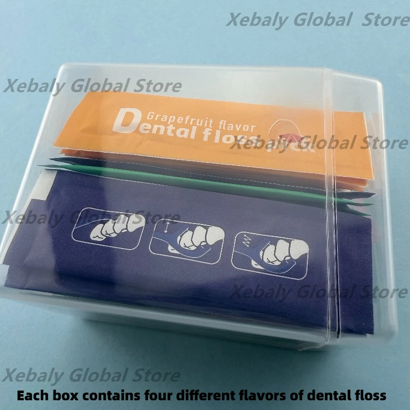 10×50Pcs/Box Fruit-flavored Dental Floss Disposable Toothpicks Portable Dental Flosser Picks Oral Care Teeth Cleaning Tools