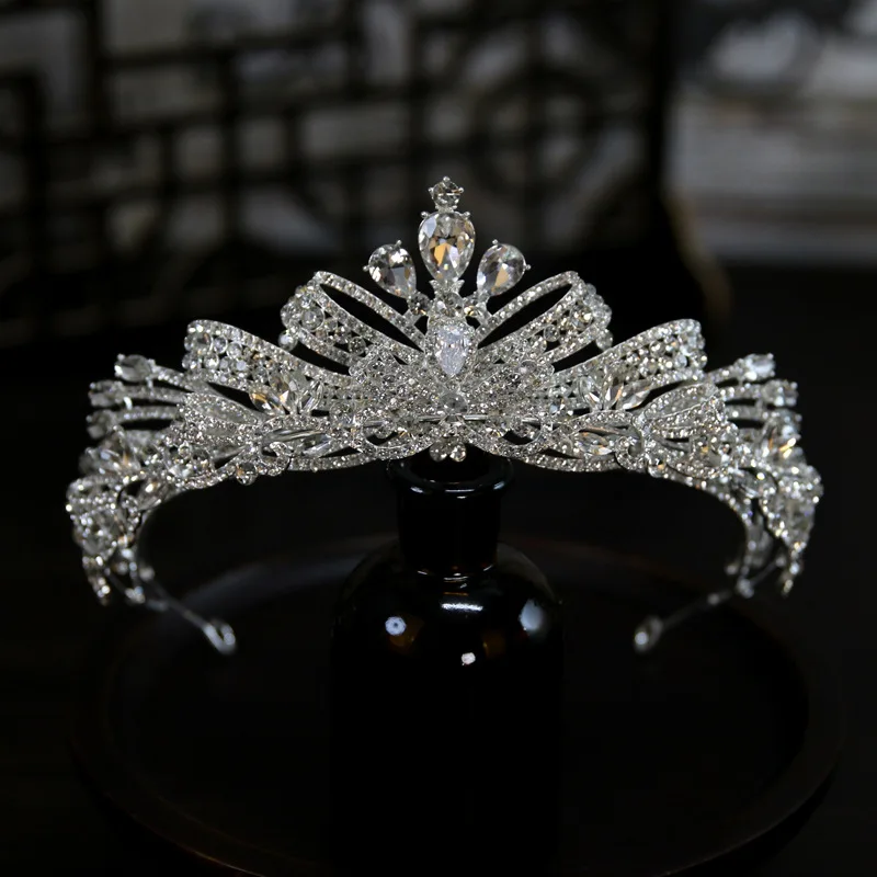 

Crystal Bride Crowns Wedding Headdress Princess Zircon Tiaras Crowns For Women Diadem Bridal Headband Hair Jewelry Headpieces