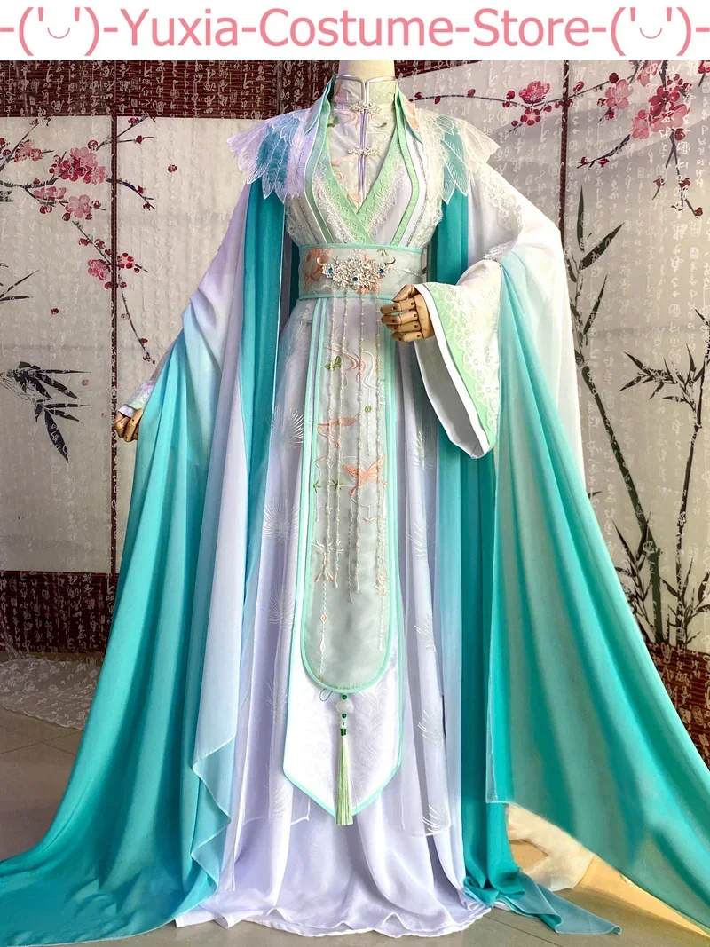 

Небесный официальный благословение ветер мастер цинсюань Косплей старинный костюм для мужчин женщин искусственный парик Корона фанат полный комплект