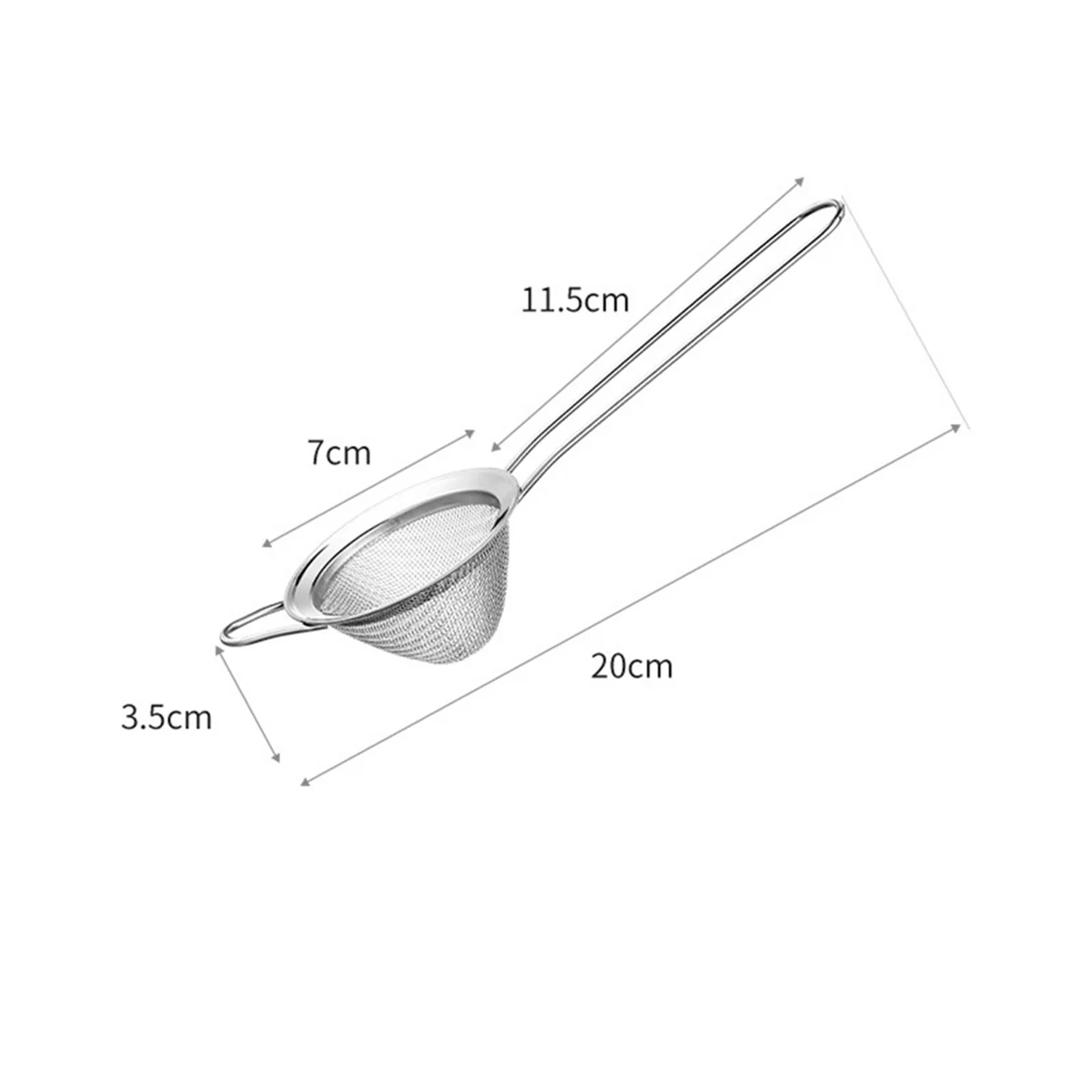 A46T Stainless Steel Small Strainer Fine Mesh Strainer, Mini Cocktail Strainer for Cocktails Tea Herbs Coffee & Drinks