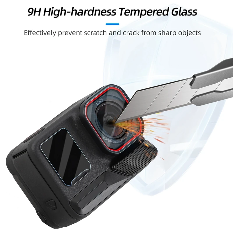 Защитная пленка для объектива экрана для Insta360 Ace Pro 2, закаленное стекло, защитная пленка от царапин, защитная пленка для объектива Insta360 A