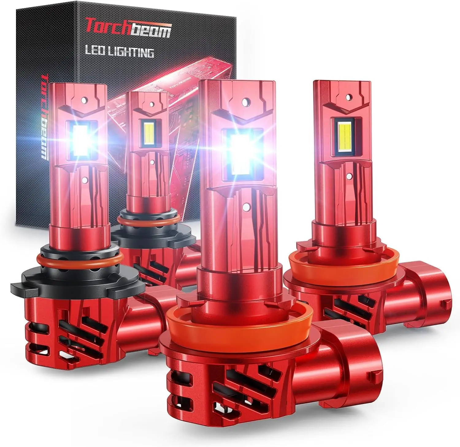 

Светодиодные лампы 9005 H11, яркость 90000 лм, широкий угол обзора, совместимость с Canbus, цвет 6500K, простая установка, комплект из 4 штук