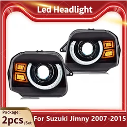 2pc Front Lights For Suzuki Jimny LED Headlights 2007-2015 Head Lamp Car Styling DRL Signal Assembly Automotive Accessories