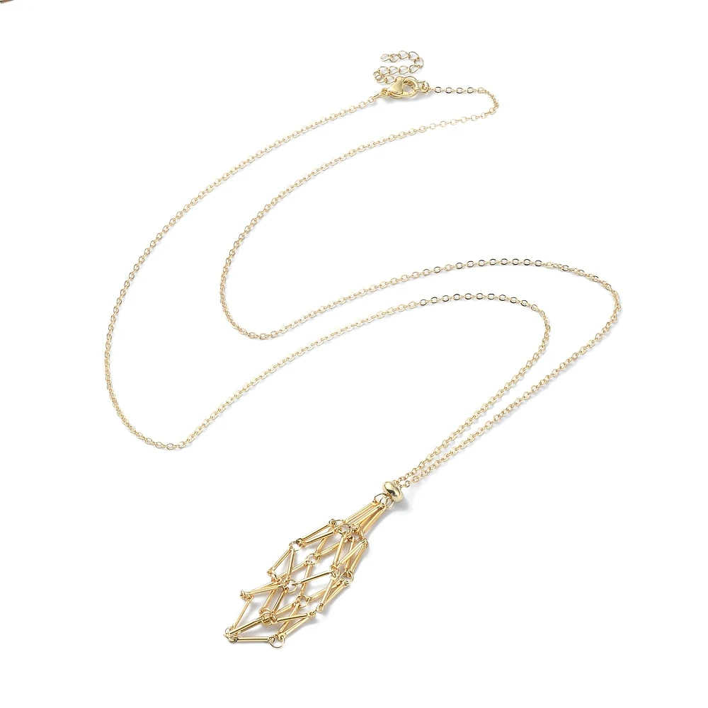PandaHall 6 Stück 2-farbige Messing-Gliederketten für Makramee-Beutel, Platin & Gold, je 3 Stück pro Farbe für Anhänger-Halsketten und Schmuck – Detail 19