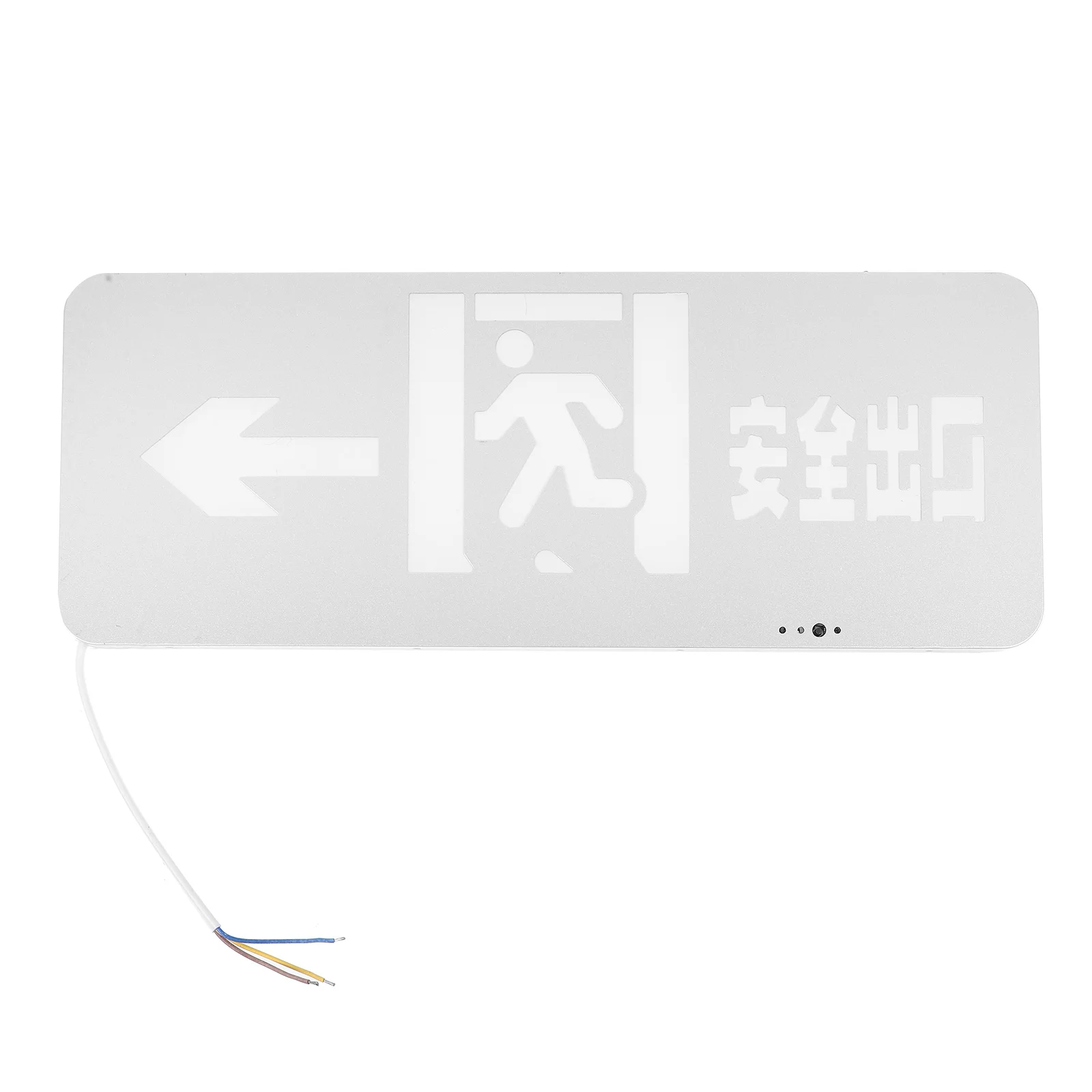 Hanging LED Exit Emergency Light Stainless Steel Safety Sign High Visibility Night Guidance Public Places Exit Sign