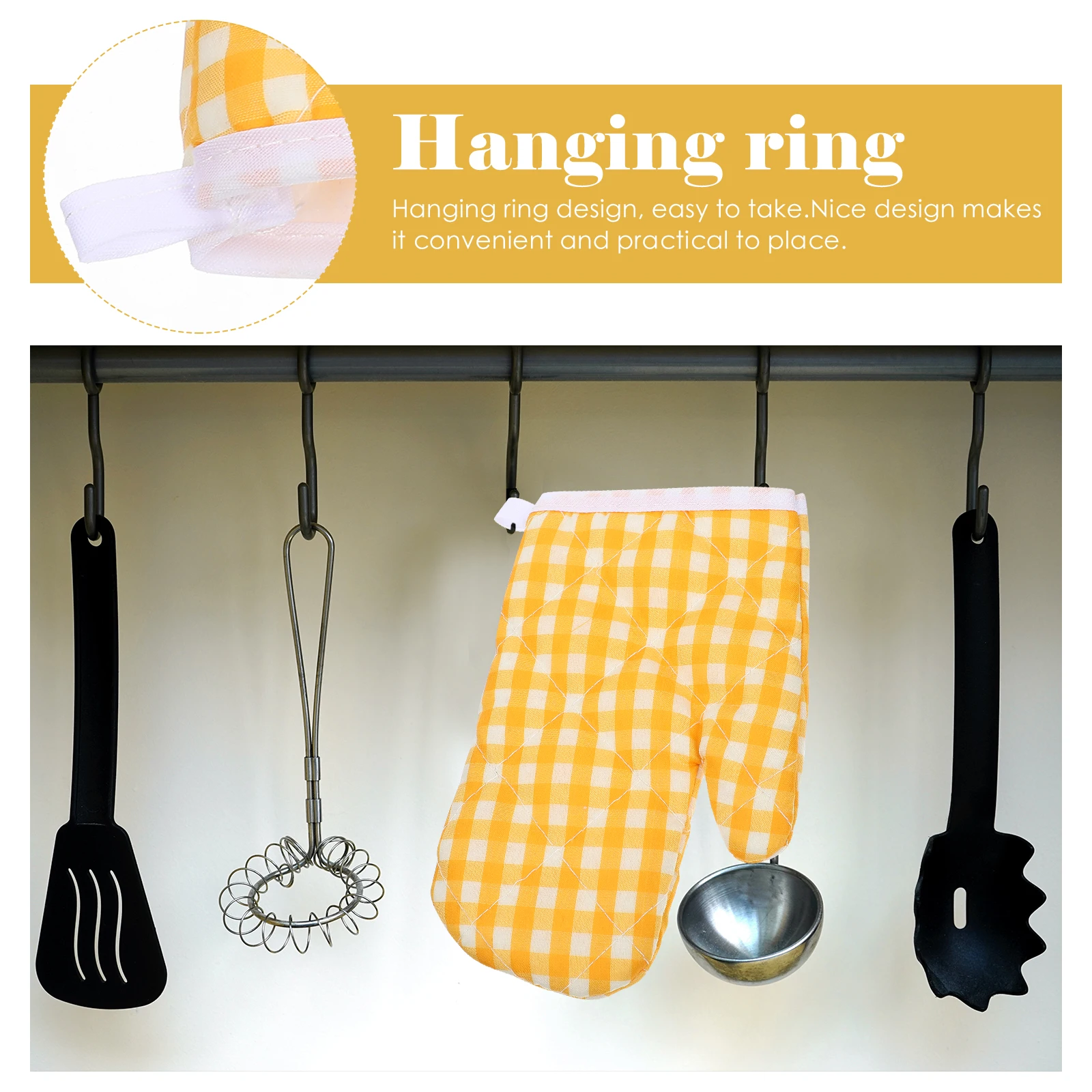 

Heat-Resistant Kids Kitchen Oven Mitt Thick Wear-Resistant Cooking Glove Insulated Microwave Glove for Children