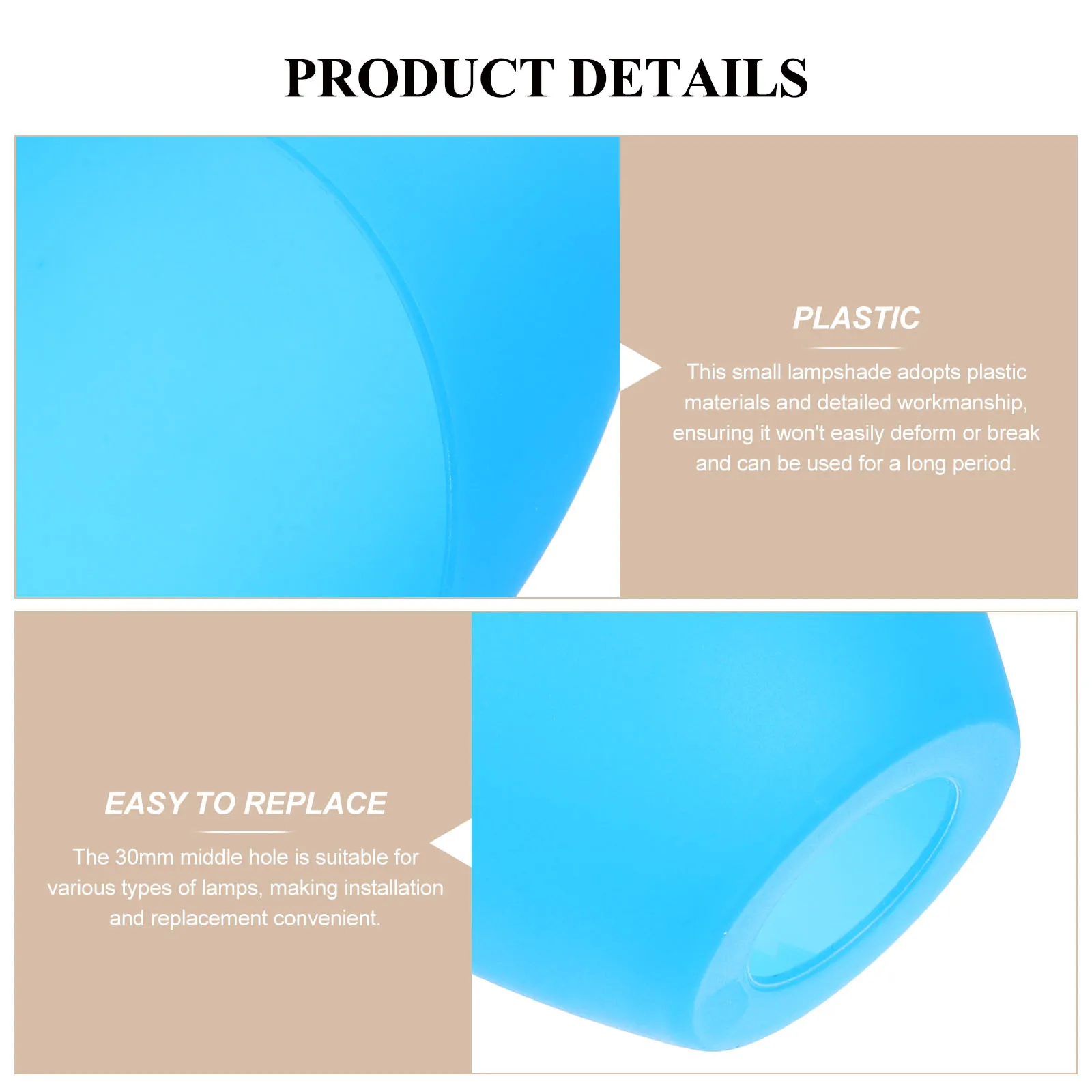 

Lampshades for Table Angled Horseshoe Cylindrical Desktop Replacement Floor Blue