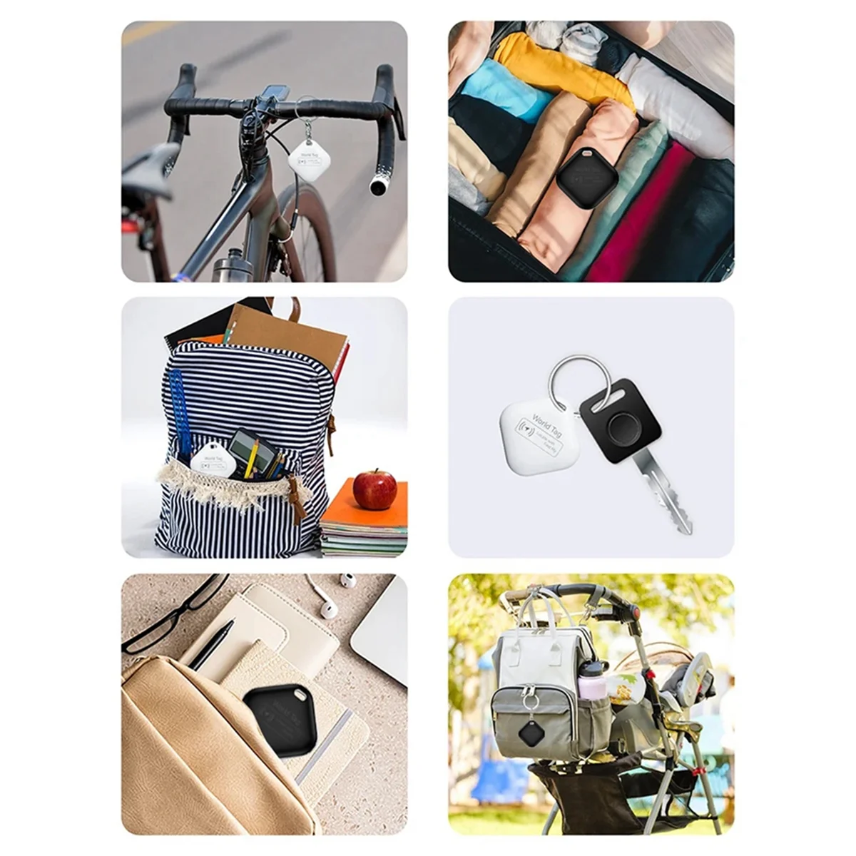 N16R Mini Pets Tracker with Find My for Smart Locator Cat Anti Lost GPS Track Finder Dog Bluetooth Tag Child Bag Wallet Key,A