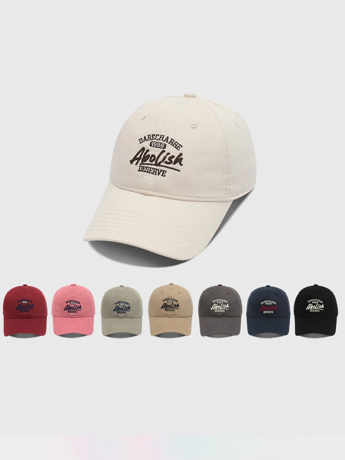 1 unisex brushed thick letter abolish embroidered fashionable baseball cap