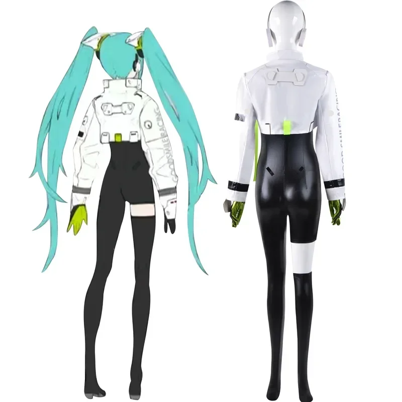 Sn66 Miku disfraz de cosplay de carreras mono sexy de cuero para mujer Halloween carnaval rode play uniformsw & C @