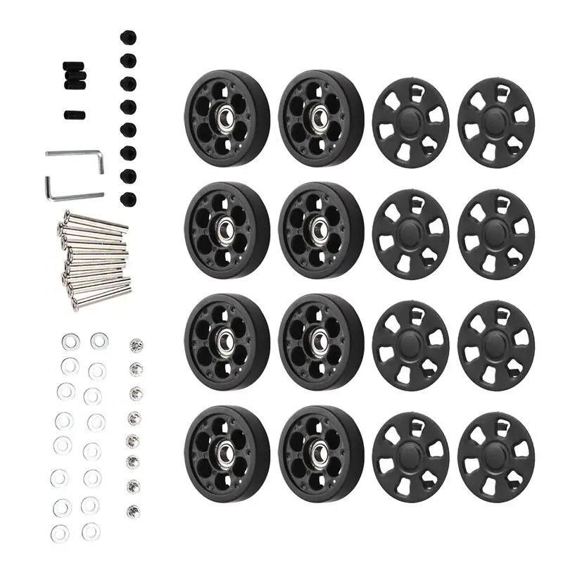 ABMH-Luggage Wheels For Replacement 8PCS 50X12mm Low-Noise Rolling Bearing For Travel Suitcase Caster