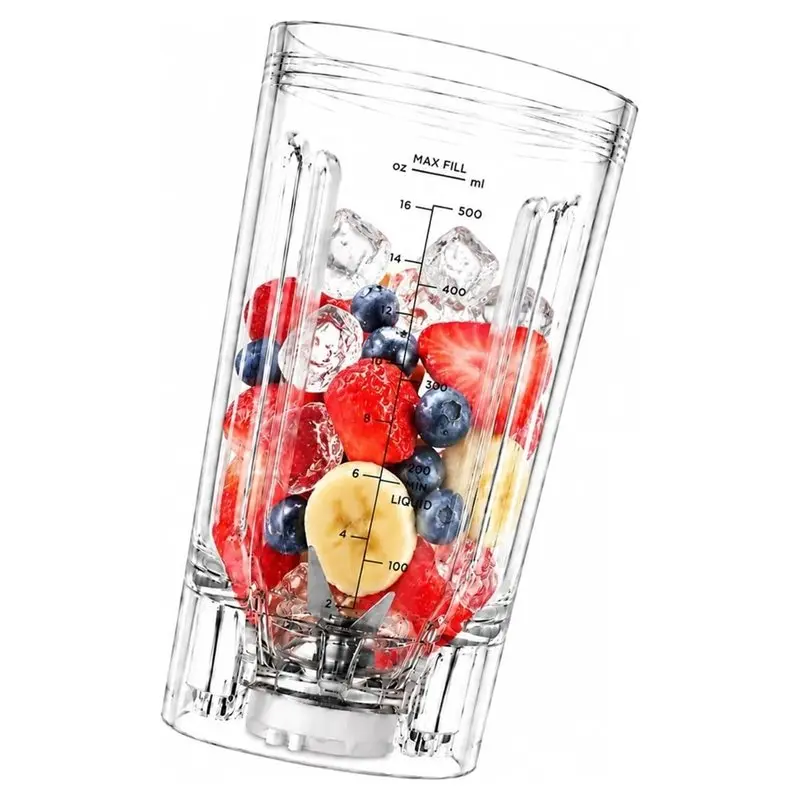 B98A-Crystal-Clear And Shatter-Resistant 22Oz Replacement Cup For Ninja Blast Max Portable Blender BC251, 22Oz Cup