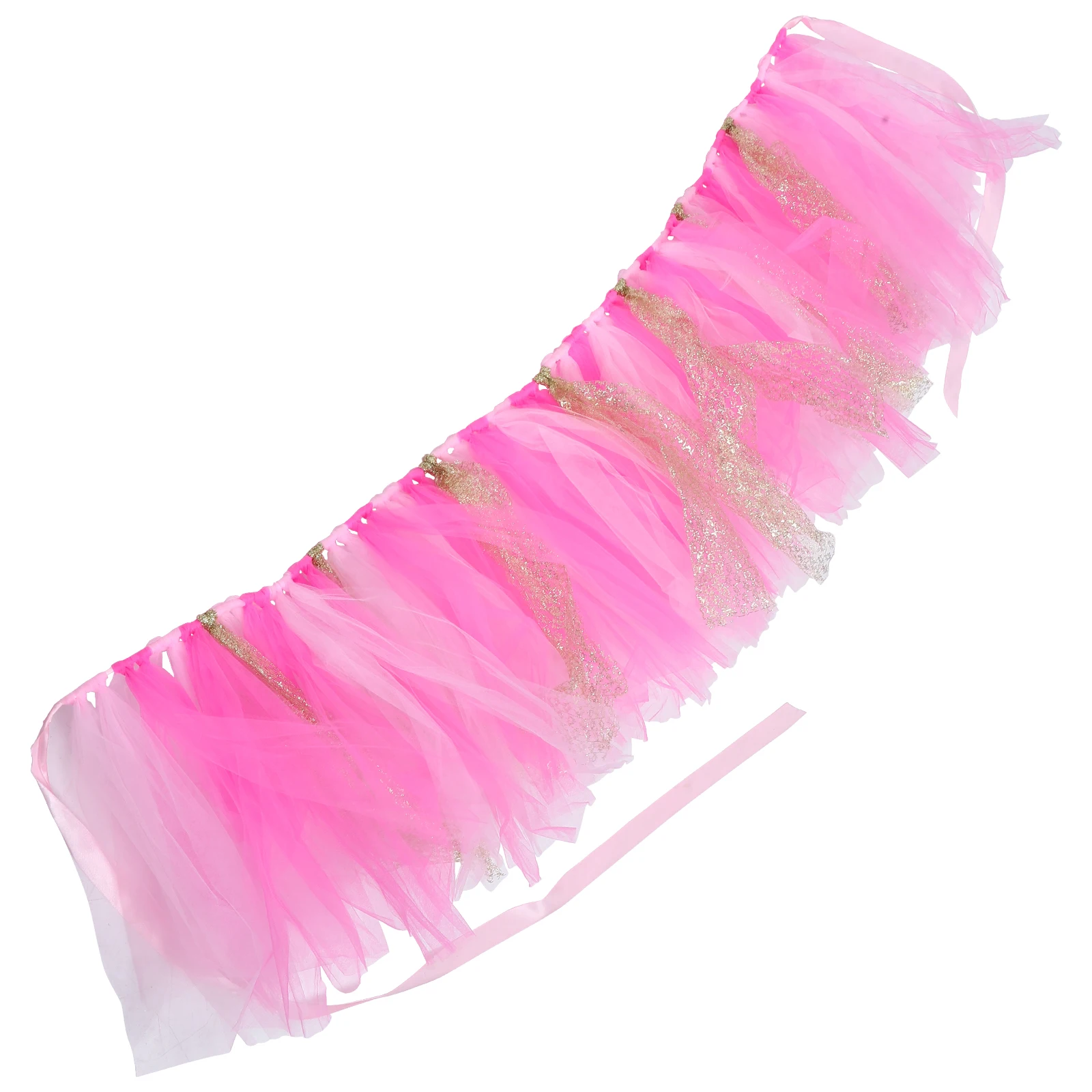 

1st Birthday Baby Tutu Skirt for High Chair Decoration for Baby Shower Party Supplies (Pink, Rosy, Gold)