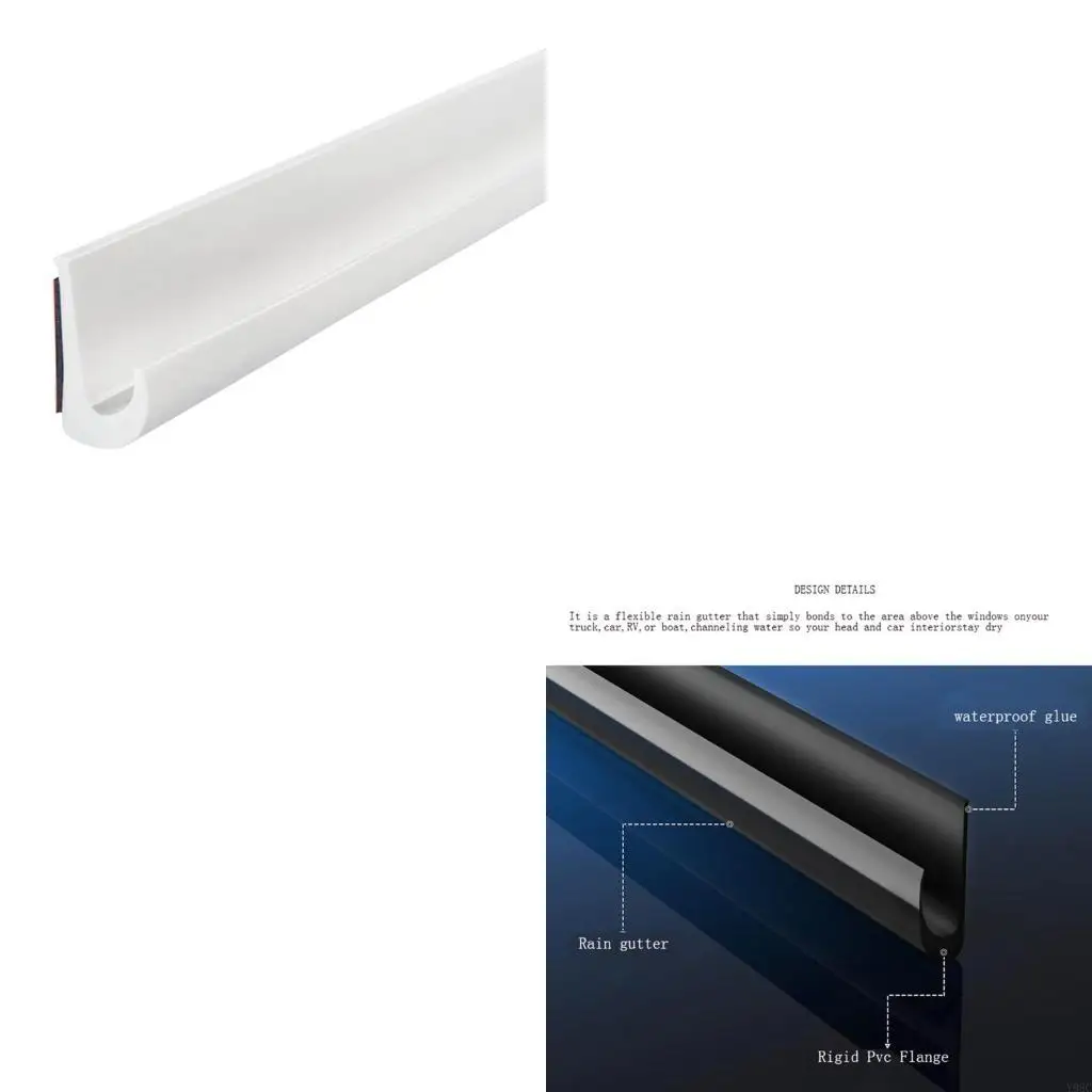 

Campers Car Roof Rain Guard Flexible Silicone/TPE Guttering Travel Trailer Top Rain Gutter Caravans Roof Water