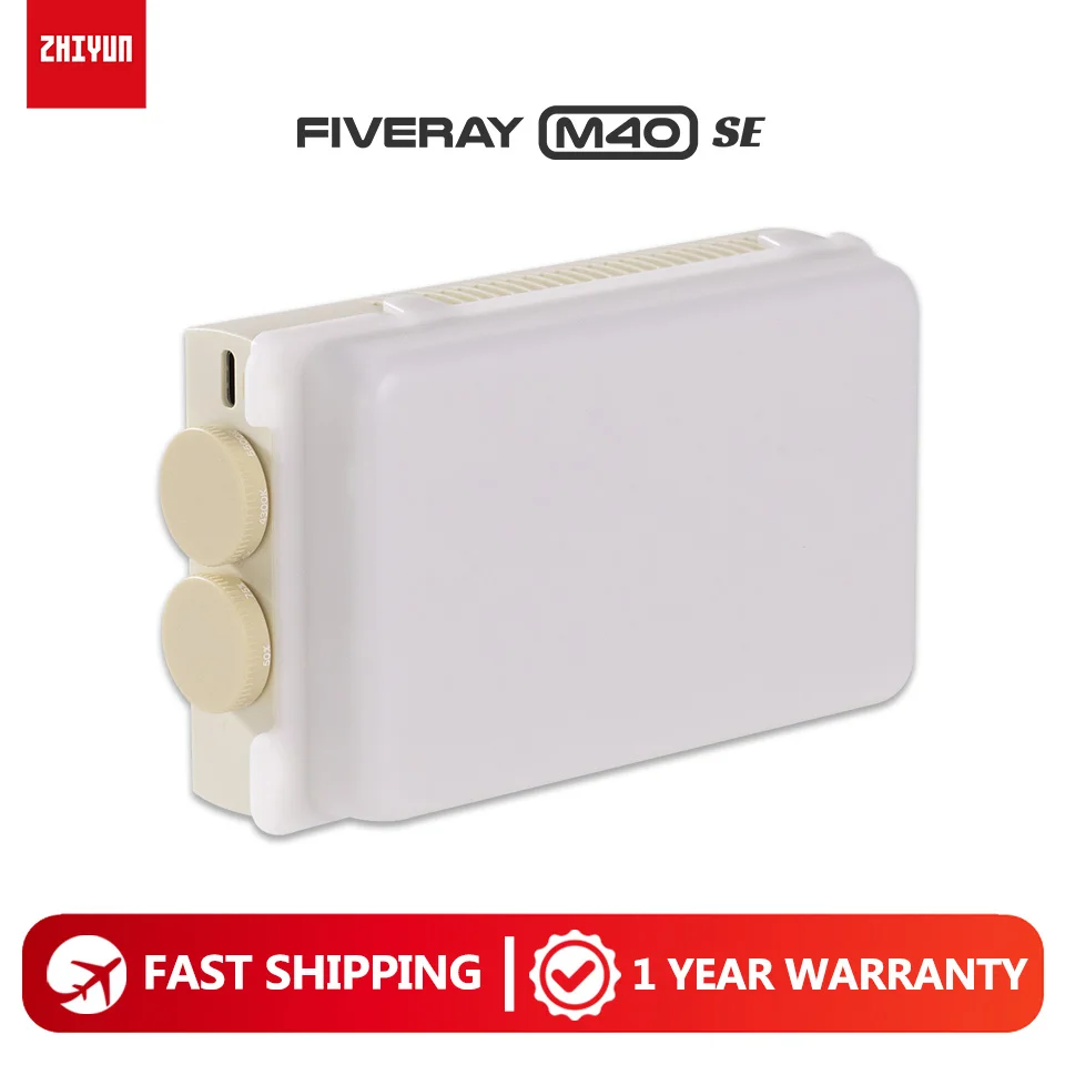 

ZHIYUN FIVERAY M40 SE 40W 2700K-8500K Двухцветный мощный светодиодный карманный светильник для видеосъемки и фотографии, заполняющий свет, CRI 95, TLCI 97