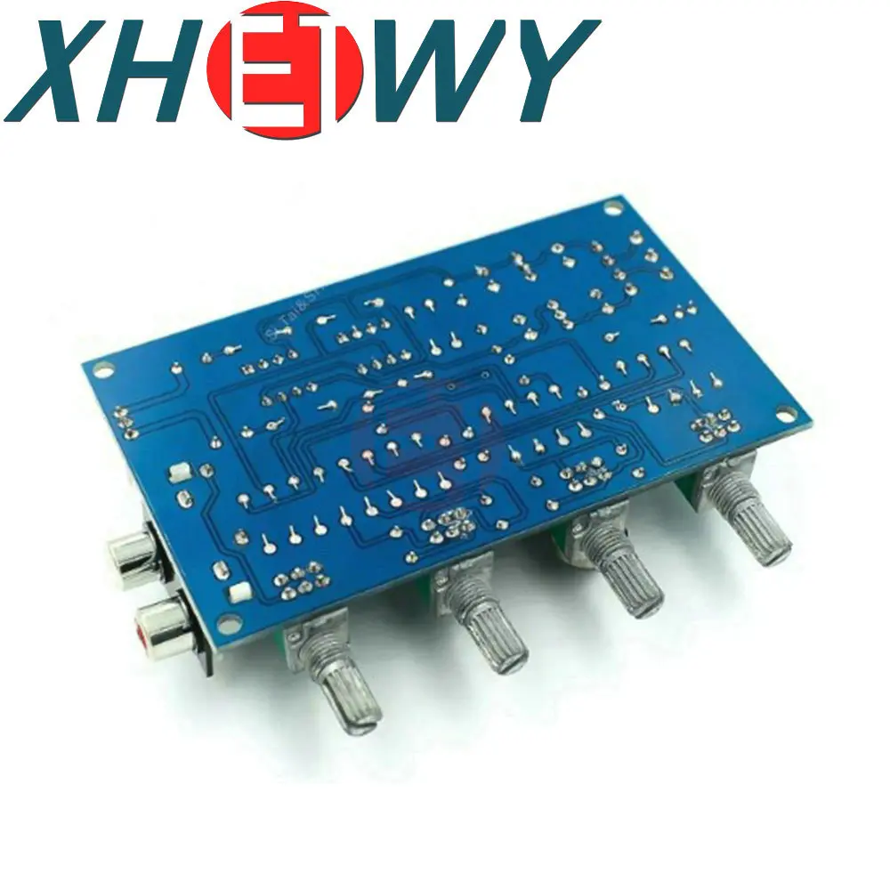 XH-M164 NE5532 Tone Amplifier Board Preamplifier AC 12V-15V Power Supply Dual Channel Audio Amplifier Board 4 Way Adjustment