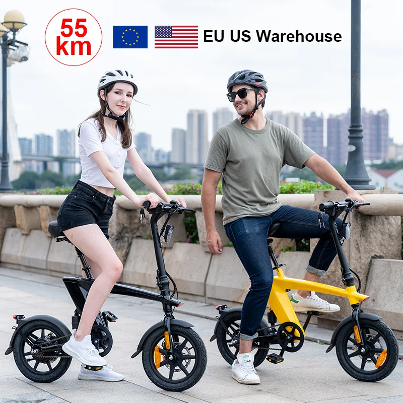 New Europe USA Warehouse Cheap E Bike 14 Inch Mid Drive 48V 400W Long Range Electr Ebike Electric Bicycle For Adult