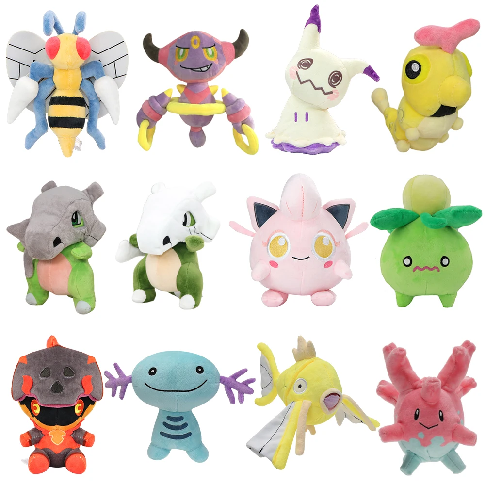 Pokemon Smoliv Beedrill Fuecoco Plush Toy Chikorita Mimikyu Wooper Cubone Hoopa Stuffed Doll kawaii Doll Great Birthday Present