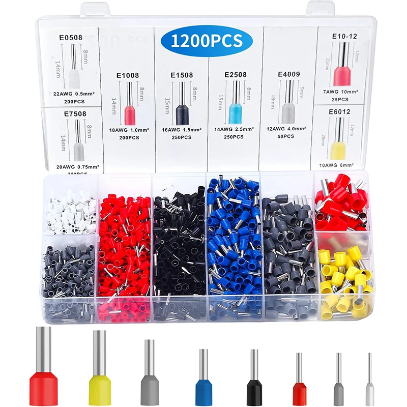 ADEA 1200pcs Electrical Cable Terminals Set Null Terminators And Non-Terminals for Electronics