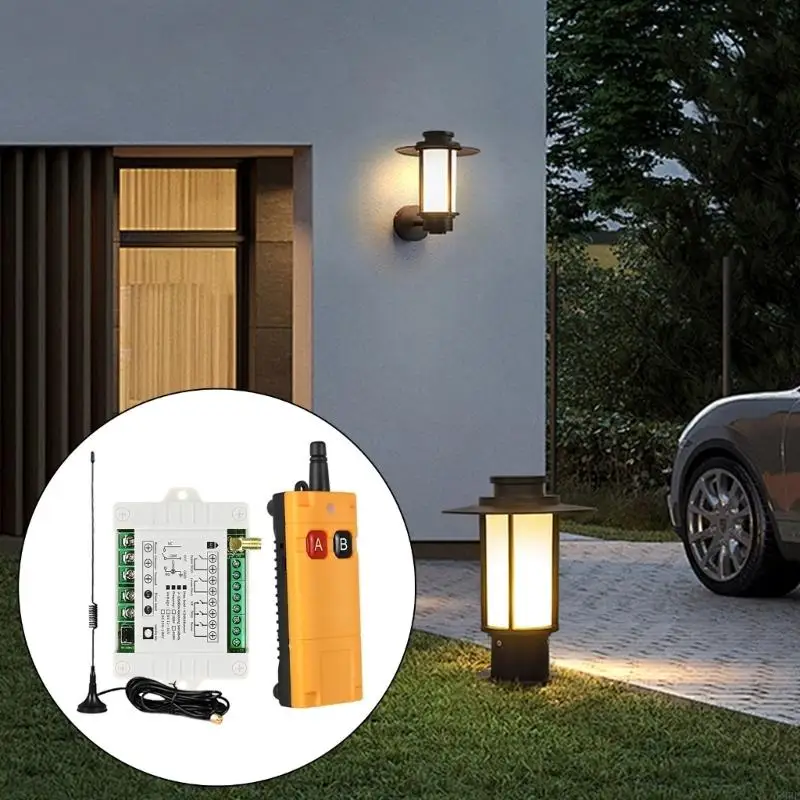 433Mhz Remote Control Relaying Switches 2 Channel Wireless Remote Control Switches Relaying Receiver Transmitter