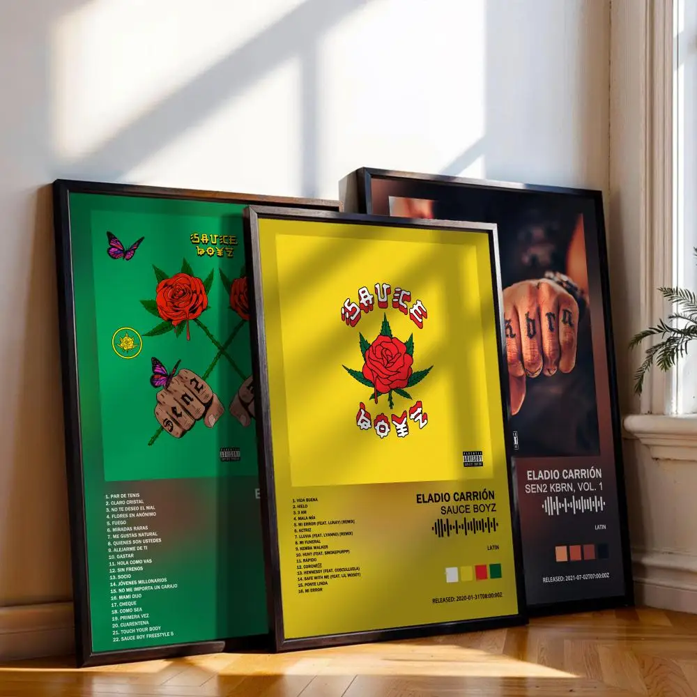 Eladio Carrión Poster, Musik-Album-Cover für Zimmer, Leinwandgemälde, Kunstdruck, Heim-Wanddekoration, Bild, Geschenk