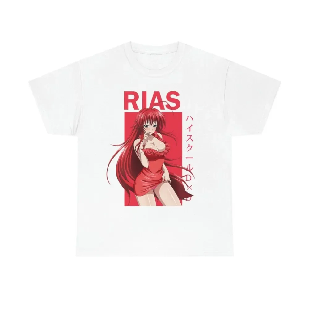 Japanese Anime Rias DxD Graphic Printed T shirt Summer Vintage Harajuku Short Sleeve Oversized Fashion Men Women EU Size T shirt