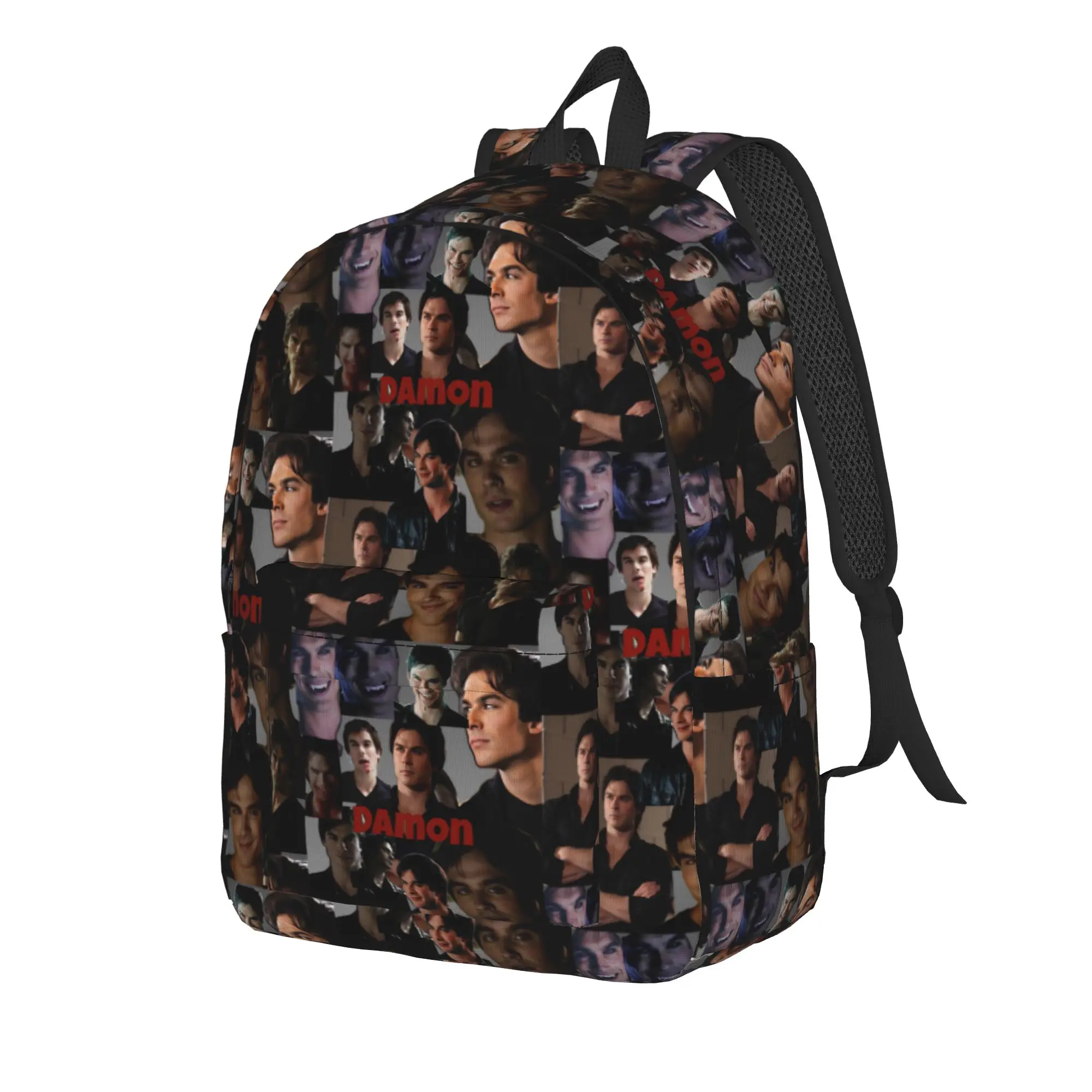 The Vampire Diaries Resuable Movie Backpack Damon Salvatore Backpacks Male Outdoor Style Lightweight School Bags Rucksack
