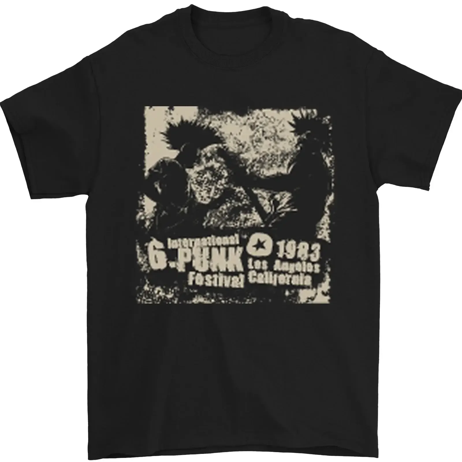 Punk Festival 1983 Musik Rock n Roll Herren T Shirt 100 Baumwolle vintage Washed Comfortable Unisex homme graphic