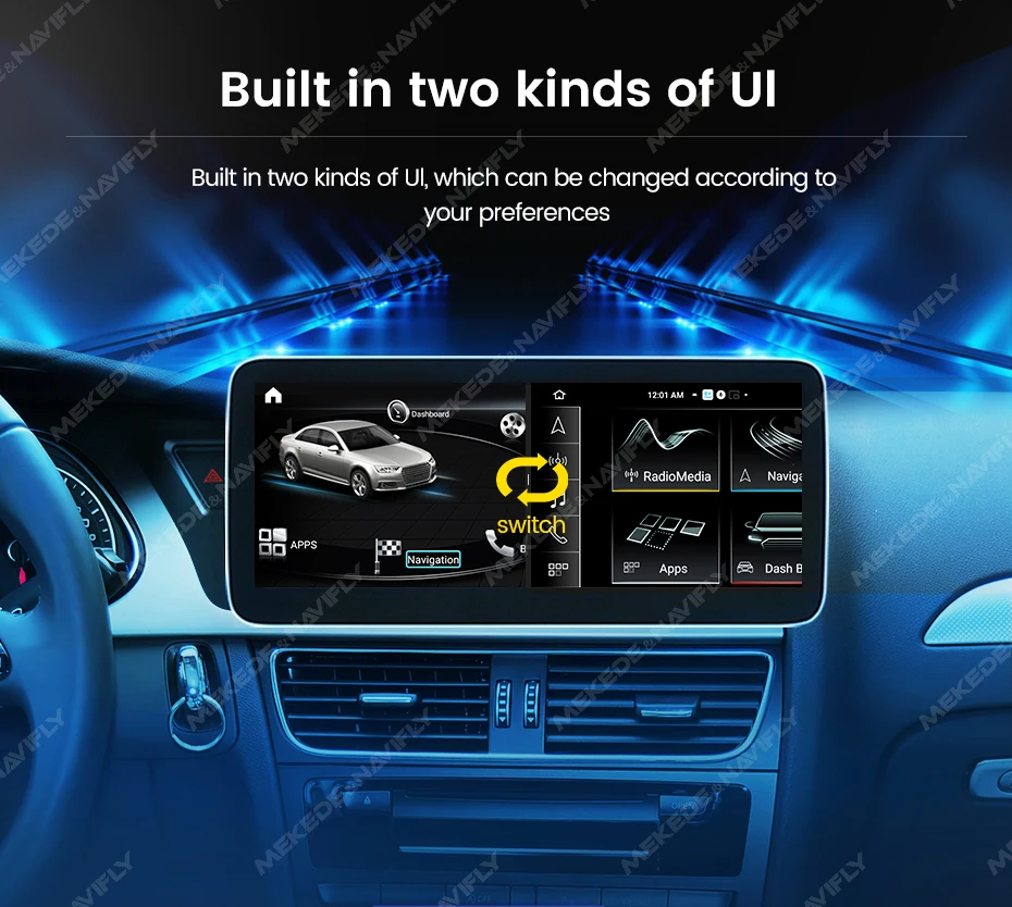 MEKEDE 8-Kern Android 15 Autoradio CarPlay Auto für Audi Q5 2010-2017 Multimedia All-in-One GPS-Navigation Stereo DSP 4G WIFI BT – Detail 10