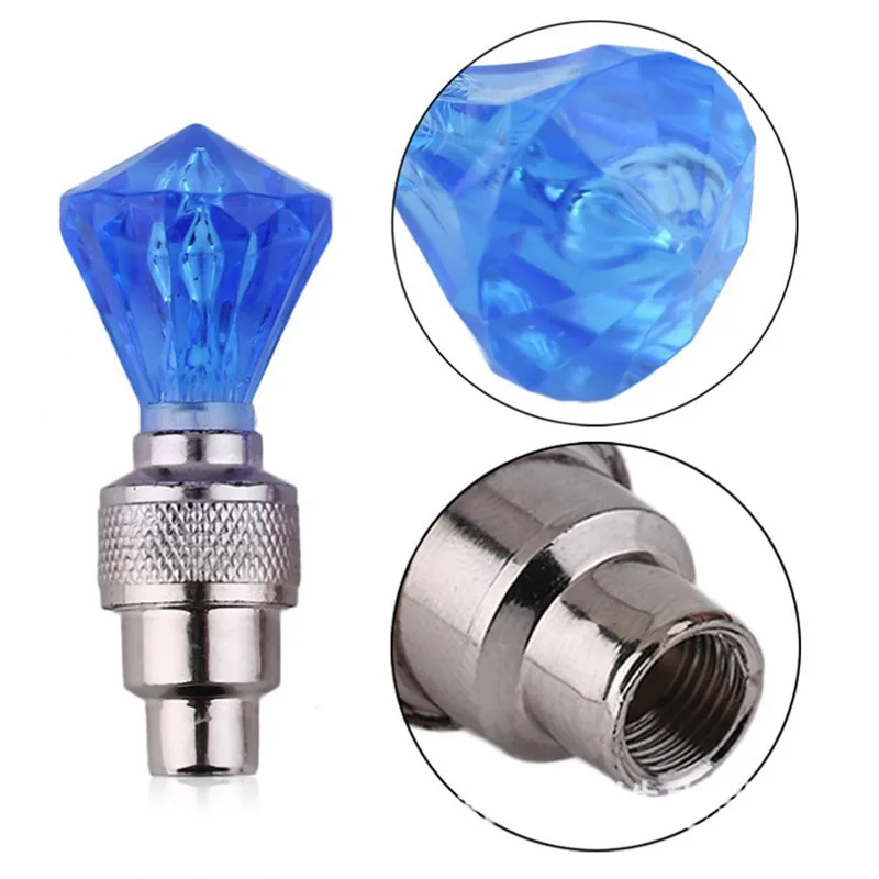 2Pcs Bicycle Valve Light LED Bike Wheel Light Tire Valve Cap Neon Lamp Waterproof Tyre Wheel Valve Caps Auto Accessories