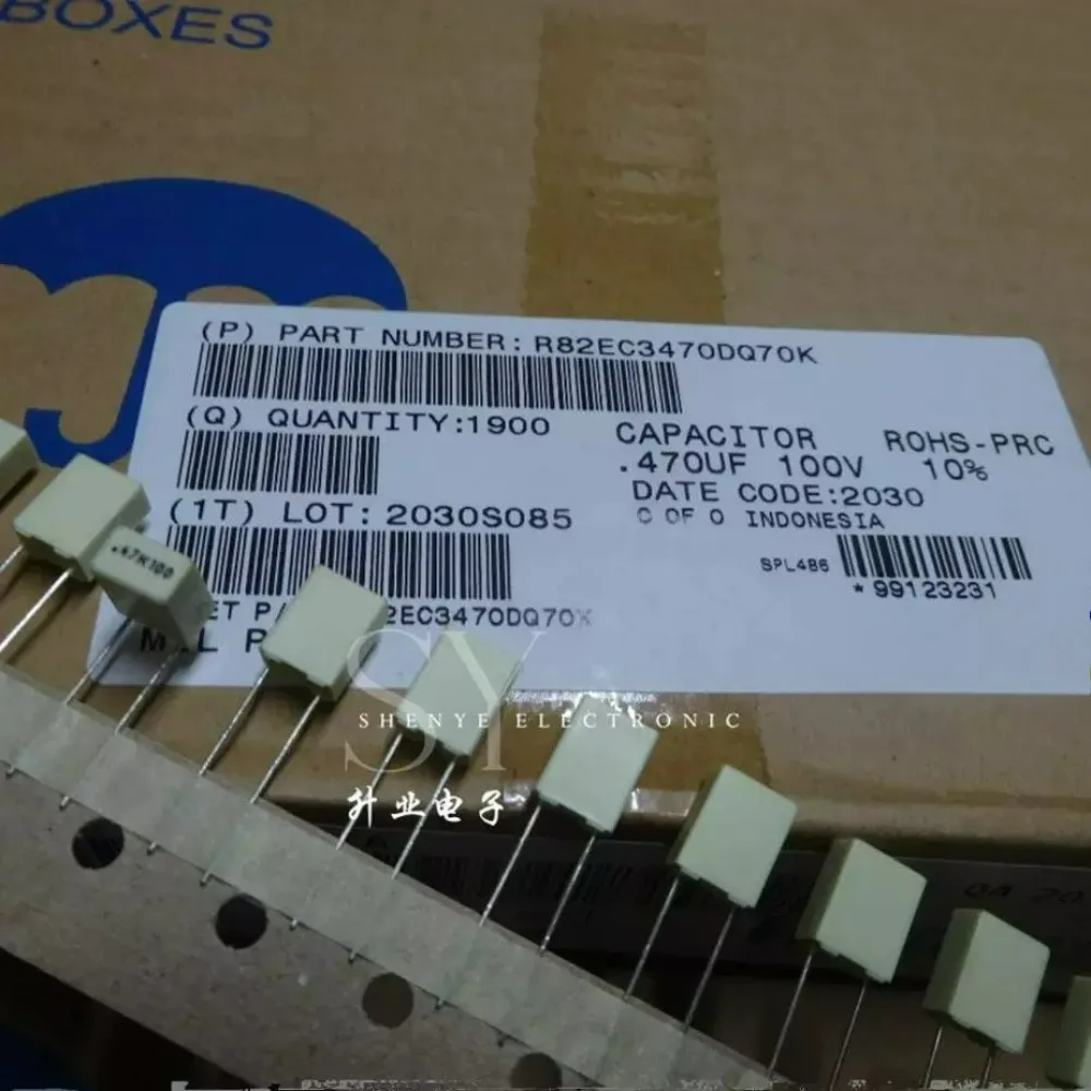 

10pcs/lot AV R82 0.47uf 100V 470nf u47 474 Brand New 5mm Film Capacitor R82EC3470DQ70K