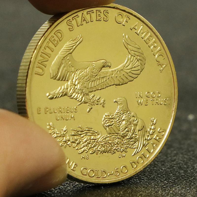 2023 الولايات المتحدة الأمريكية ليبرتي النسر 33*3 مللي متر لا "نسخة" عملة الذهب الأمريكي الولايات المتحدة النسر الحرية في الله نحن نثق بهدايا تذكارية #2