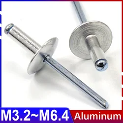Rivet à Grande Tête Plate en Alliage d'Aluminium, Noyau Rond, Décoration des Ongles, M3.2 Figuré, M4.8, M5M6.4, 10 à 100 Pièces