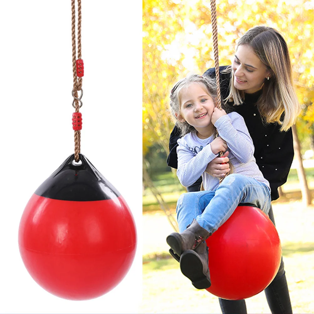 1 Stuks Opblaasbare Boei Bal Schommel Set Touw Zetel Outdoor Kids Tuin Schommel Balans Coördinatie Spelen Opblaasbaar