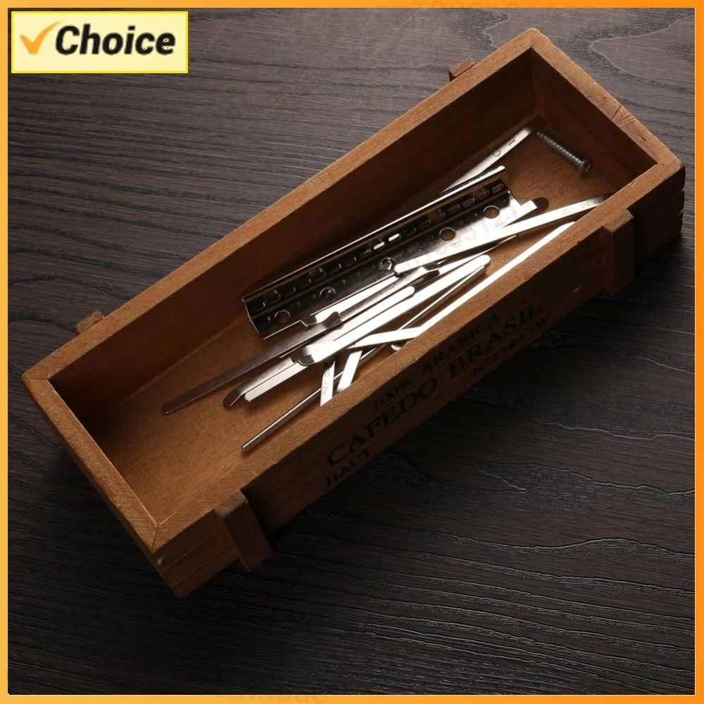 17pcs Playing Keys Pieces Manganese Steel Assembly Pieces Anti-rust with Wrench Screws Musical Instrument Parts