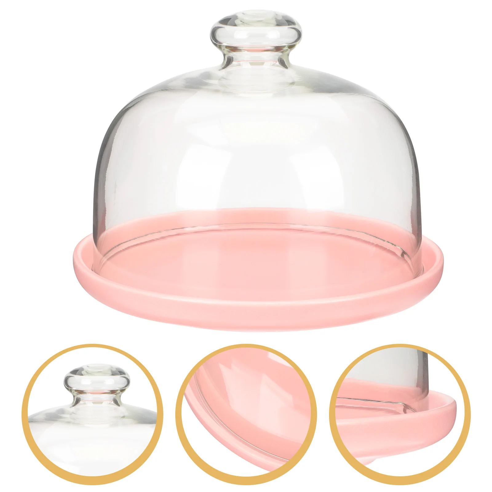 

1Set Multiuse Cake Display Plate Dome Dessert Stand Fruit Tray Simple Shapes Bright Colors Safe Material Perfect Weddings