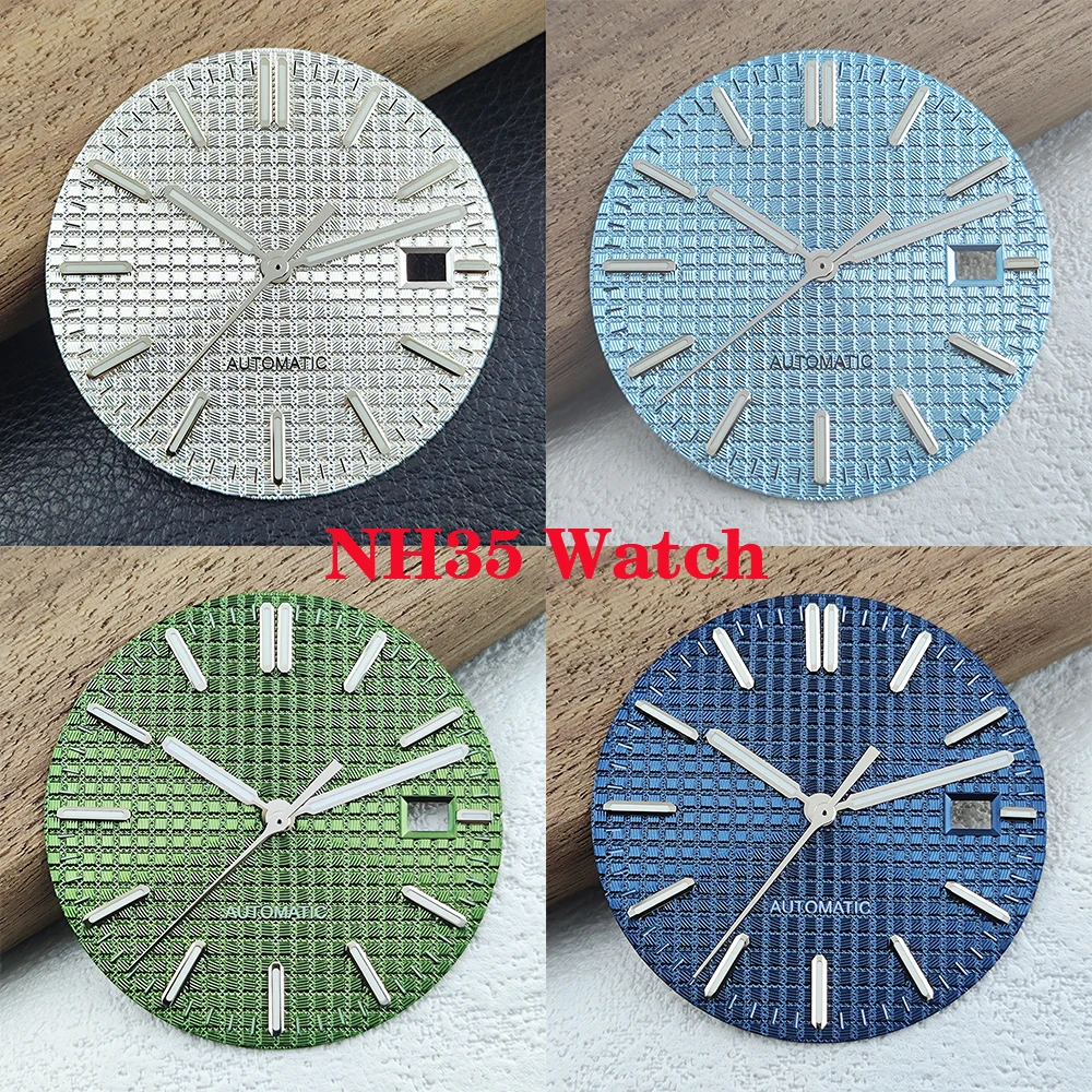

NH35 unmarked dial 31.8mm dial green luminous dial+hands, suitable for Royal Oak NH35 NH36 movement NH35 case watch accessories
