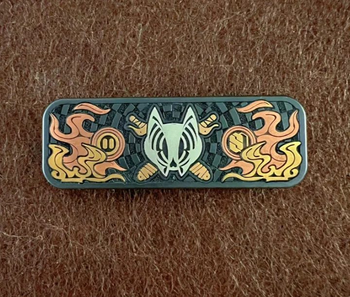Used EDC So young YEDC co branded magnetic two-way push card zirconium alloy material EDC decompression toy