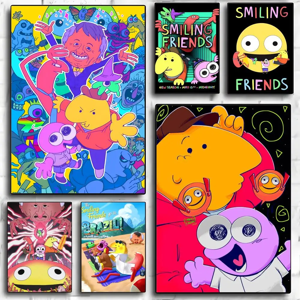 Comedy S-Smiling Friends Poster Modern PP Paper Wall Art Sti